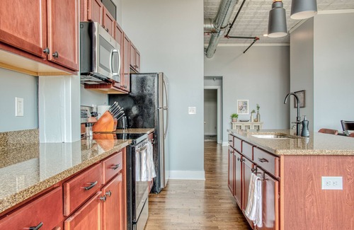 Owosso Apartment | Spacious Downtown Owosso Loft