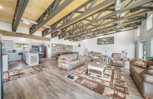 Wyandotte House | Spacious Lakefront Home w/hot tub, dock, & private ramp.