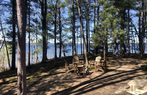 Interlochen Cabin | Spacious log home on Green Lake. Waterfront. Dog ok.