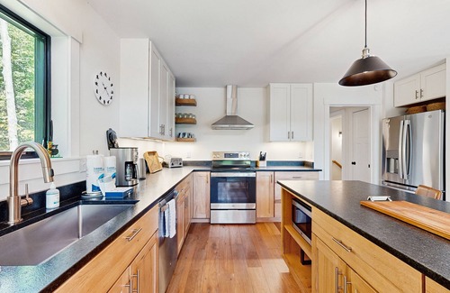 Sunday River Area House | Spacious modern chalet with hot tub, game room, and stunning Sunday River views