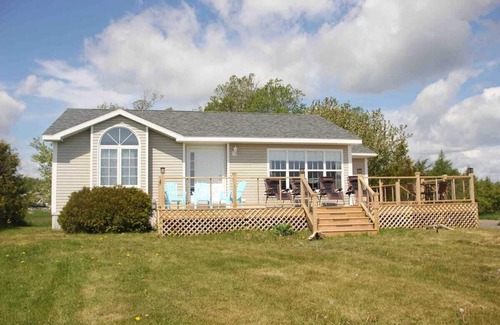 Lubec Cottage | Spectacular beachfront with epic views, beautiful lit-up deck for sunset dining!
