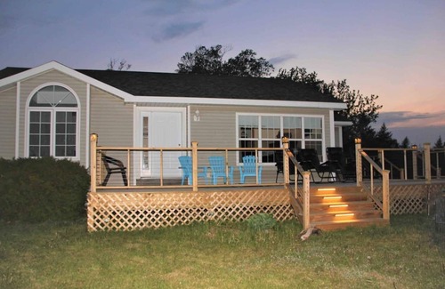 Lubec Cottage | Spectacular beachfront with epic views, beautiful lit-up deck for sunset dining!