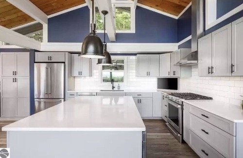 Lake Leelanau Cottage | Spectacular view of Lake Michigan on wooded 37 acres access to beautiful beach