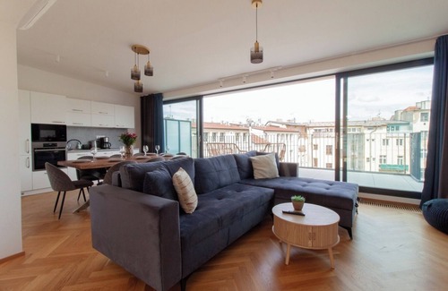 Zizkov Apartment | Stay Inn | Penthouse Feel: 3BR w/A/C, Terrace