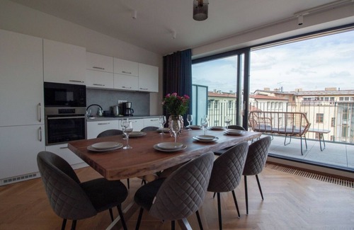 Zizkov Apartment | Stay Inn | Penthouse Feel: 3BR w/A/C, Terrace
