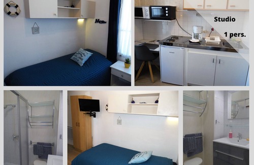 Courtoisville-Sillon-Moka Apartment | Studio 1 pers. 30m from the sea Saint-Malo prox. Beach Sillon, Intramuros, Thalasso