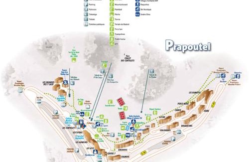 Prapoutel Apartment | Studio au pied des pistes avec balcon et casier à skis - FR-1-557-86