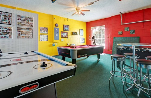 Haines City Villa | Stunning 6 BR/4.5 BA Pool and A/C Games Room Villa, not overlooked, sun all day