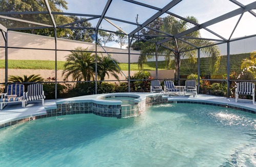 Haines City Villa | Stunning 6 BR/4.5 BA Pool and A/C Games Room Villa, not overlooked, sun all day