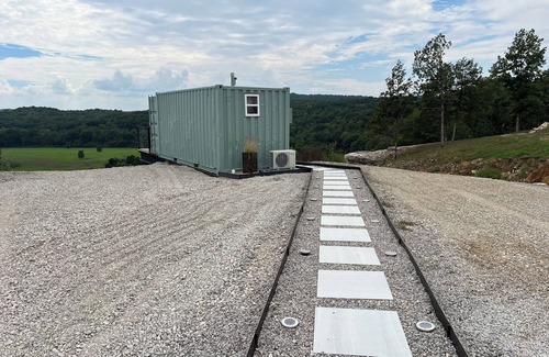 King's River Township Apartment | Stunning River View Shipping Container near Eureka Springs