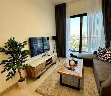 Jumeirah Village Circle Apartment | Stylish 1BR Apartment with Balcony & Cityscape Views in Binghatti Heights