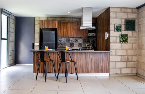 Downtown Guadalajara Apartment | Stylish Authentic Loft w/Gym & Coworking | 1 BD | Tribu Colón