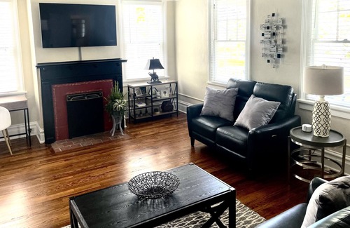 Olde Town Augusta House | Stylish & Modern Downtown Home w/ Arcade Area & Balcony Views