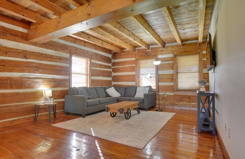 Tylersville Cabin | Sugar Valley Lodge | 1780 Cabin w/ Game Room, Private Pond + Fire Pit!