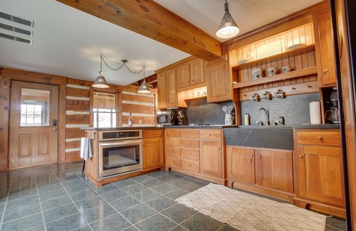 Tylersville Cabin | Sugar Valley Lodge | 1780 Cabin w/ Game Room, Private Pond + Fire Pit!