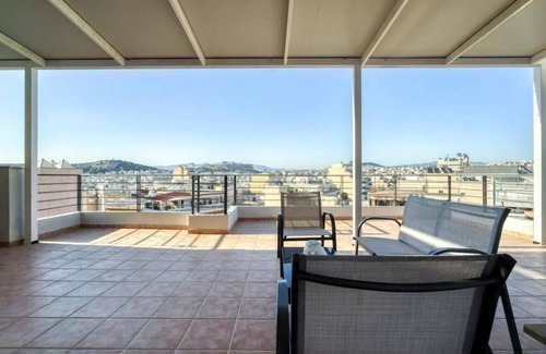 Neos Kosmos Apartment | Sunny apartment, Acropolis view.