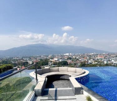 Chang Khlan Apartment | The Astra Sky River - Family Suite 2BR Penthouse, City View, Rooftop Infinity Pool