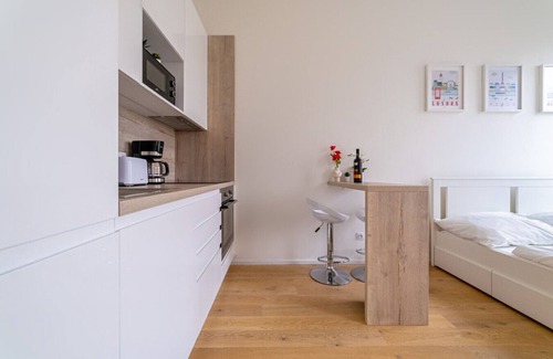 Smichov Apartment | The Elegant White Suite in SmichovCity Residence