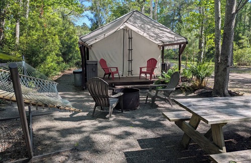 Supply RV Rental | The Rustic Glamping Tent Where Coastal Charm Awaits – 2 Miles from Holden Beach