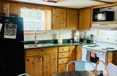Maggie Valley Cabin | Thunder Rd, Tiny Log Cabin(#12) 3rd Cabin on right