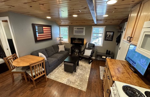 Houghton Lake Heights Cottage | Tiny & Cute Houghton Lake Cottage With Dock, Pontoon Boat & Golf Cart