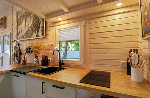 Caputh House | Tiny Home 'Tiny House Nr 1' with Private Terrace, Wi-Fi, and Air Conditioning