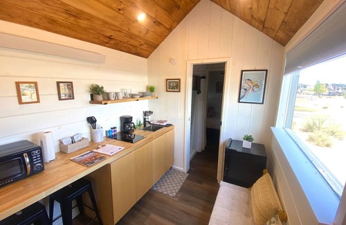 Grand Junction House | Tiny home with one queen bed on main floor.