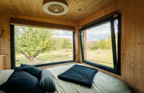 Bruailles House | Tiny-House à 1h20 de Lyon - Salle de bain italienne - Lit Grand confort