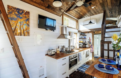 Cascade-Chipita Park House | Tiny House in the Big Mountains with Hot Tub & EV Charger! Near CO Springs!