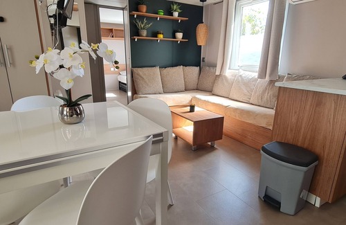 Gastes House | Top-of-the-range mobile home under the Landes pines. 3 bedrooms, 2 shower rooms, LV, LL.