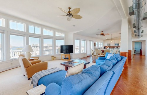 Fenwick Island House | Town of Fenwick Island bay front house w/deck, patio, bay views, grill