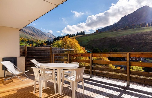 Le Grand-Bornand Apartment | Très belle terrasse face aux pistes pour cet appartement