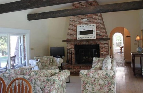 Easton House | Tranquil Easton Waterfront Property (Pool, Tennis court, Hot Tub, Fireplace)