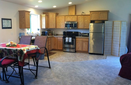 Blaine House | Treat yourself to water, mountain and sunset views, even while doing the dishes.