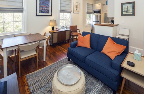 Historic Downtown Savannah Apartment | Tree Top at Forsyth-Light and Airy w/King Bed and Magical Courtyard