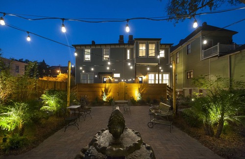 Historic Downtown Savannah Apartment | Tree Top at Forsyth-Light and Airy w/King Bed and Magical Courtyard