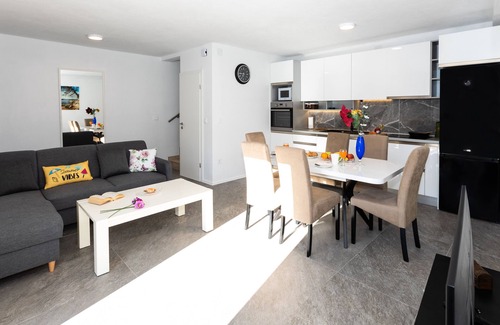 Rozat Apartment | Two bedroom apartment w/big terrace w/solar shower and sunbeds,free parking spot