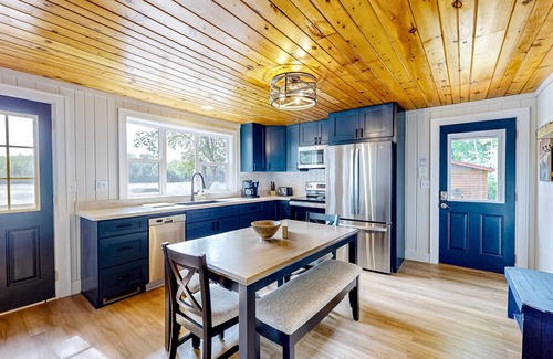 Presque Isle Cabin | Two separate family-friendly lakefront cabins w/dock and firepit