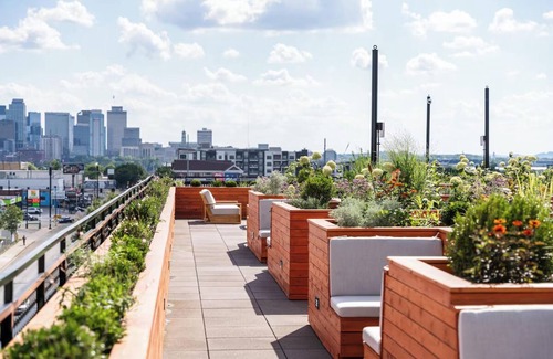 East Nashville House | Two Twin Bunk Beds Room at Waymore’s with Rooftop Bar and Skyline Views