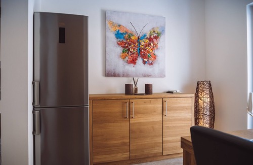 Medveja Apartment | Unique apartment with plenty of outdoor space and pool