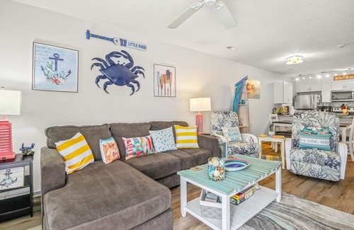 Little River Condo | Updated condo with on-site pool, tennis AC, & W/D - near golf/beach