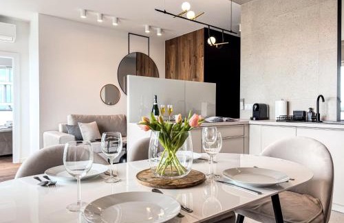 Katowice Apartment | URBAN APARTMENTS Global Premium 13th Floor No 24 Free Garage Self Check-in, No Deposit