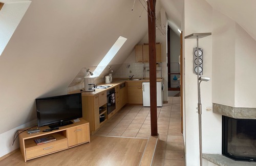 Konigstein an der Elbe Condo | Vacation apartment for 4 people 38 m² with a view of the Lilienstein