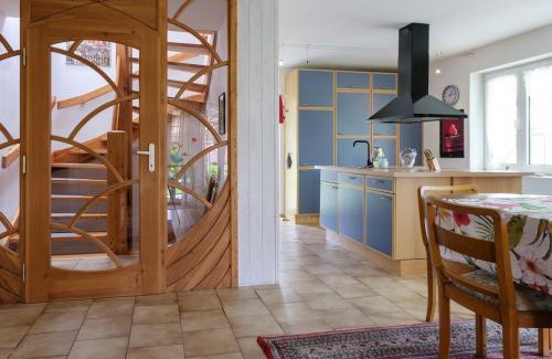 Horni Plana House | Vacation home, hot tub, lake view, sandy beach