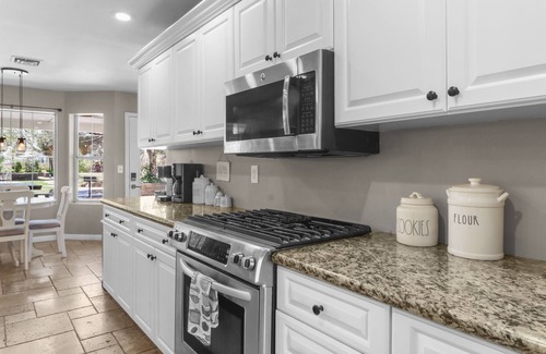 Enterprise House | Vegas Farmhouse Retreat: Waterfall Pool/Spa, Campfire, Sports Court & RV Access