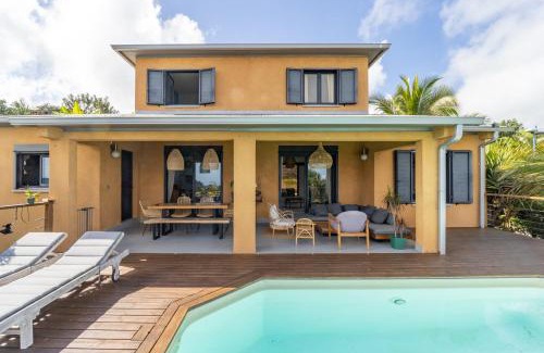 Saint-Paul Villa | Villa cactus avec piscine et vue mer