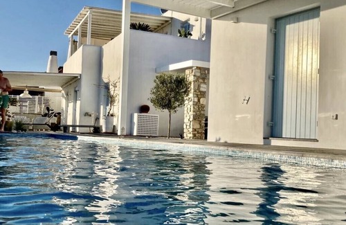 Paros Villa | Villa Galazio extraordinary panoramic sea views and private pool