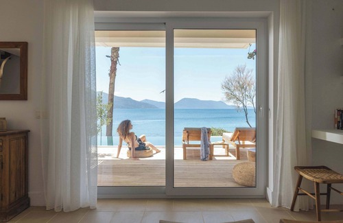 Pogonia Villa | Villa Madouri. 4/5 bed seafront villa with private pool