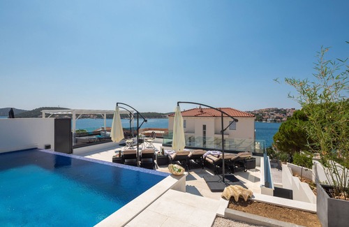 Rogoznica Villa | Villa Ocean view 1, unlimited sunsets with view to the harbour Marina Frappa