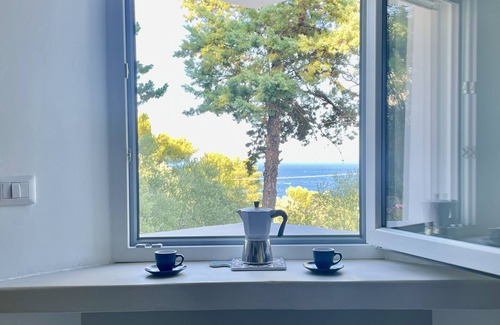 Castro Marina Villa | Villa Romanelli NEW, sea view, Mediterranean scrub - mini pool